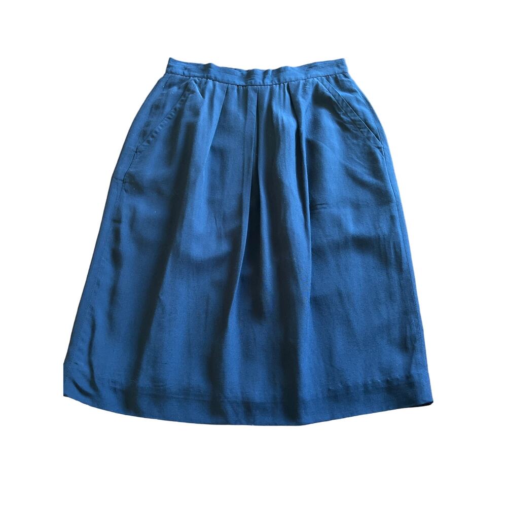 Liz Claiborne Collection Vintage Navy Blue Skirt Office Work Dressy Classic